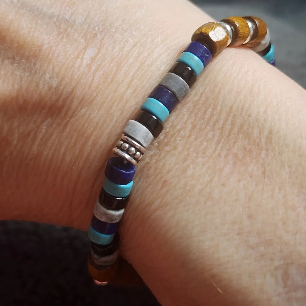Multicolor Beaded  Stretch Bracelet
